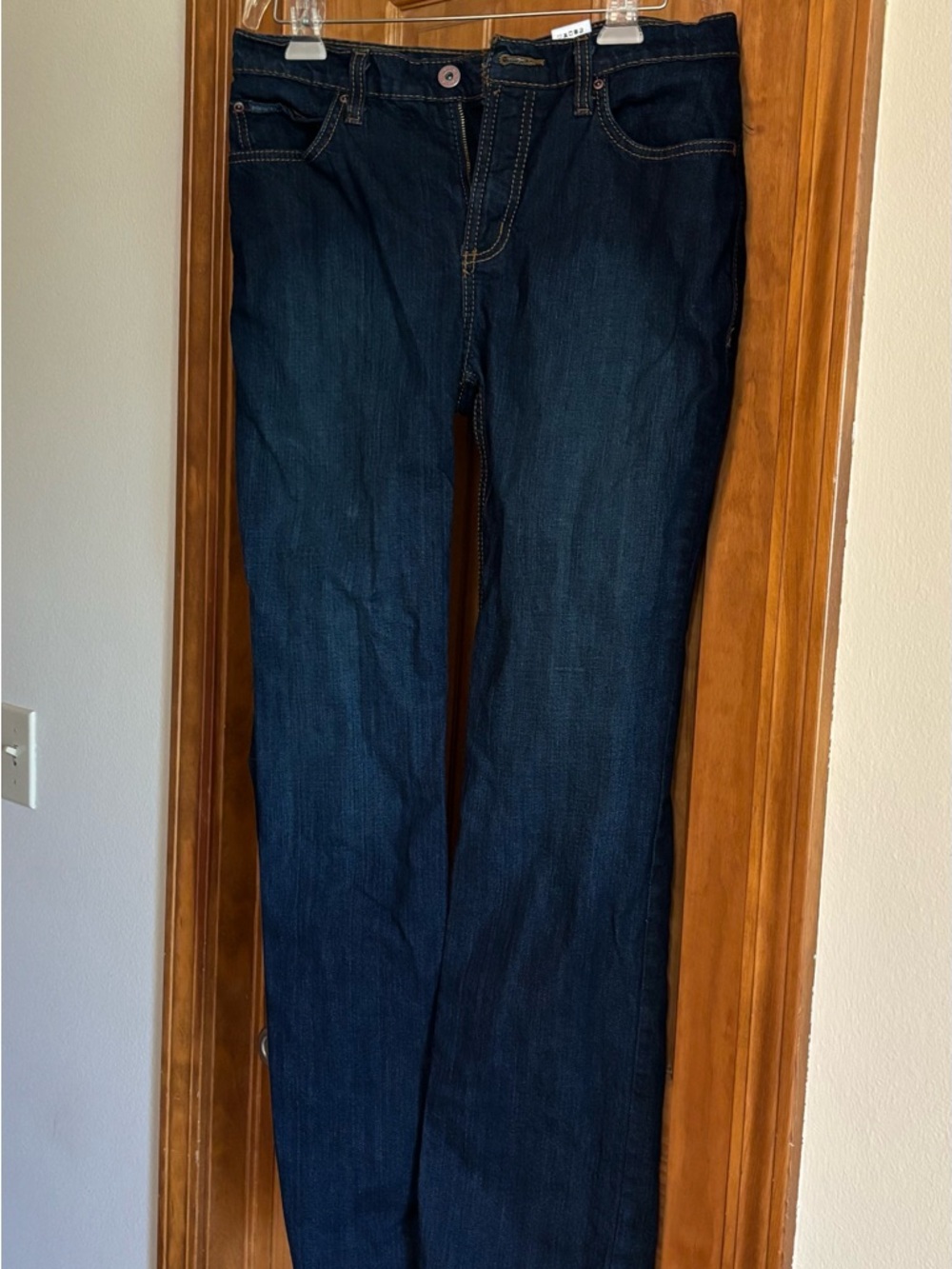 Women’s Dark Indigo Straight-Leg Jeans Jenna cinch cowgirl western bootcut jeans - Picture 8 of 11